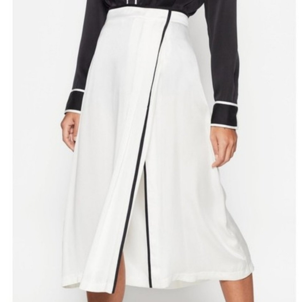 Equipment Femme Amorette Silk Blend Pearl White Skirt